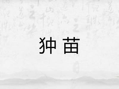狆苗