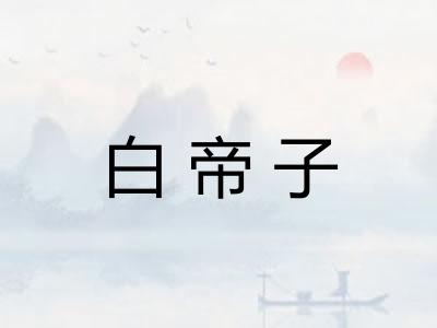 白帝子