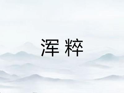 浑粹