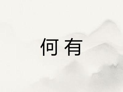 何有