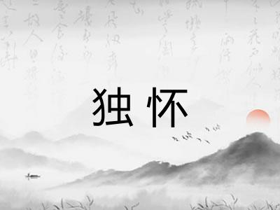 独怀