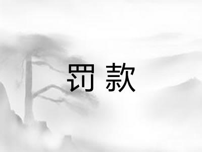 罚款 罚款