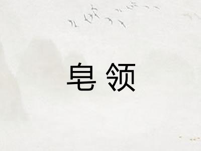 皂领