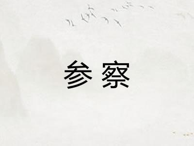 参察 参察