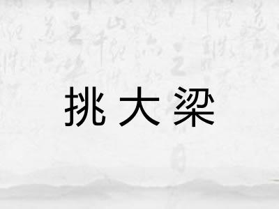 挑大梁 挑大梁