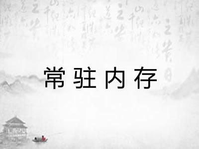 常驻内存 常驻内存