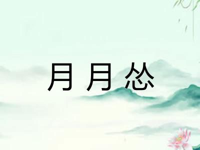 月月怂