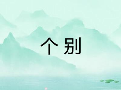 个别 个别