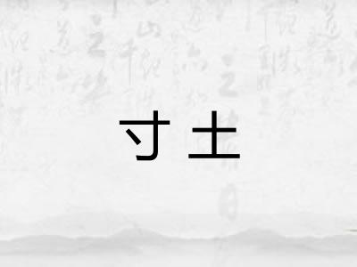 寸土 寸土