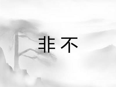 非不