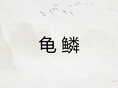 龟鳞