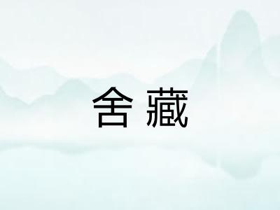 舍藏