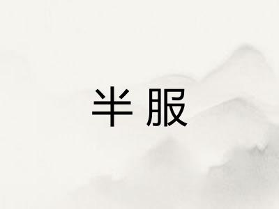 半服 半服