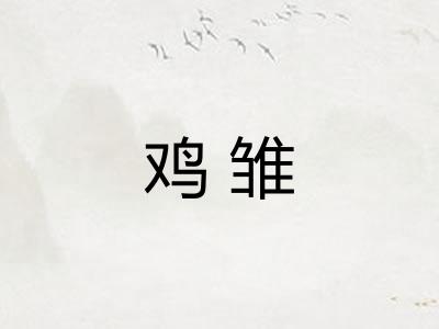 鸡雏
