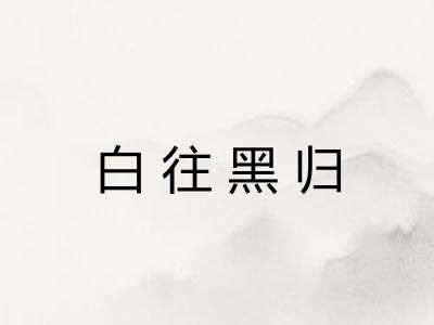 白往黑归