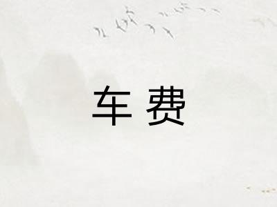 车费