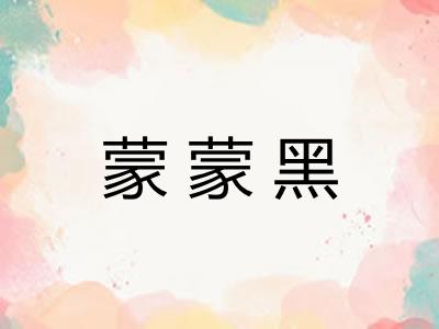 蒙蒙黑