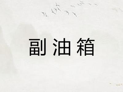 副油箱 副油箱