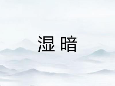 湿暗 湿暗