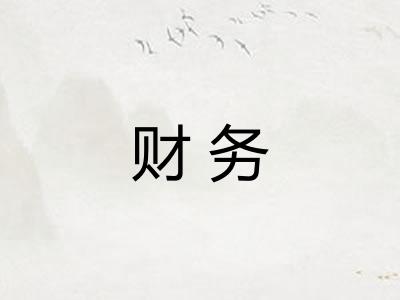 财务