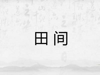 田间 田间