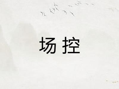 场控 场控