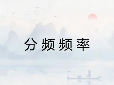 分频频率 分频频率