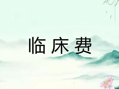 临床费