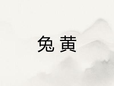 兔黄 兔黄
