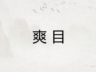 爽目 爽目