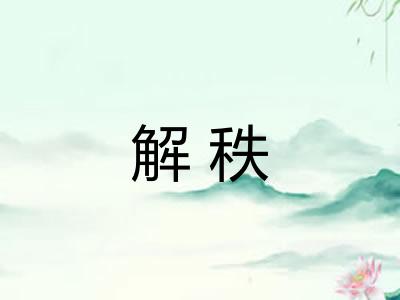 解秩