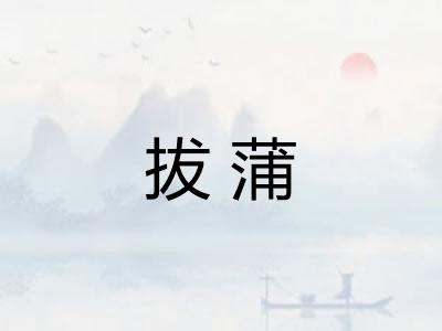 拔蒲 拔蒲