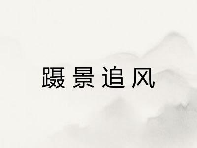 蹑景追风 蹑景追风