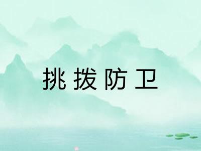 挑拨防卫