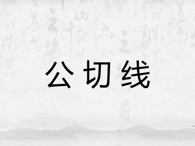 公切线 公切线