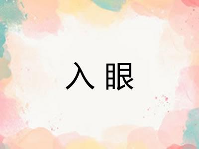 入眼
