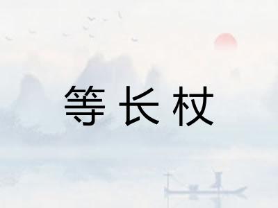 等长杖