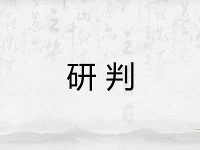 研判 研判