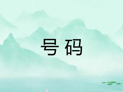 号码 号码