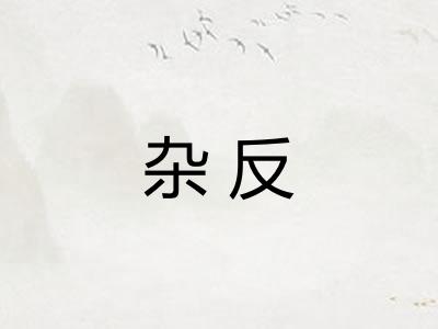 杂反