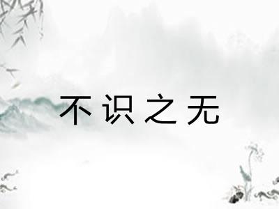 不识之无 不识之无