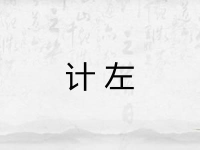 计左