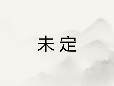 未定 未定