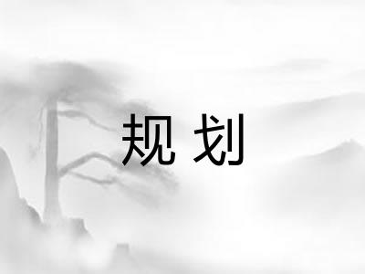 规划