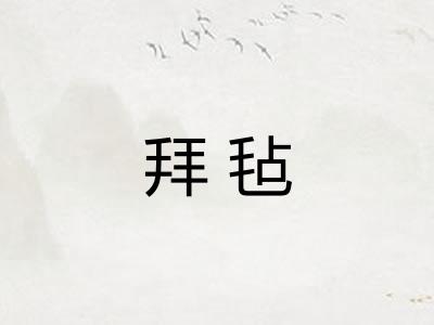 拜毡