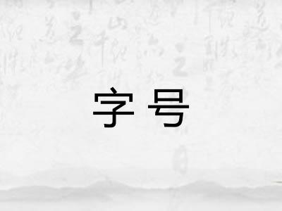 字号