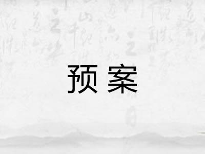 预案 预案