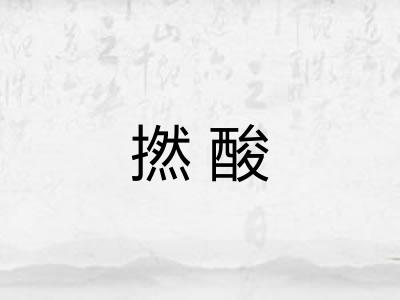 撚酸 撚酸