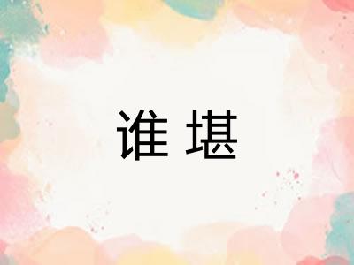 谁堪
