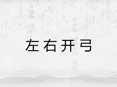左右开弓 左右开弓